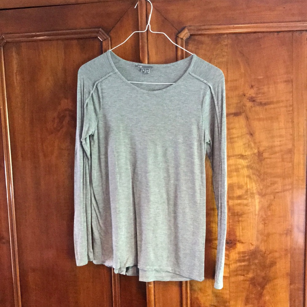 Vince long sleep rayon T-shirt
